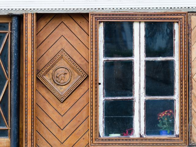 détail d'une maison en pan de bois