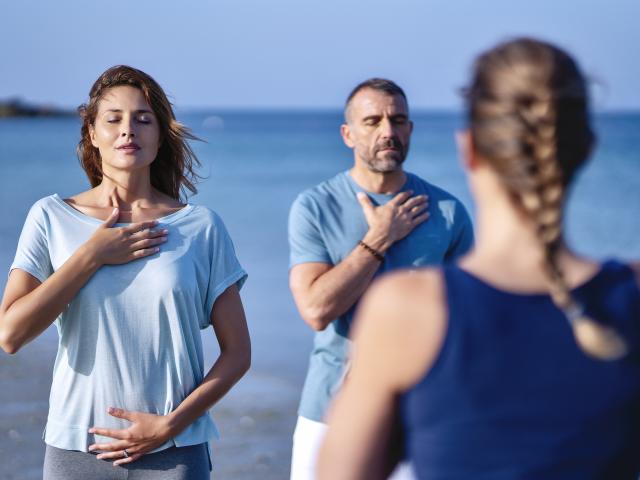 Oxygénation sur la plage de Concarneau