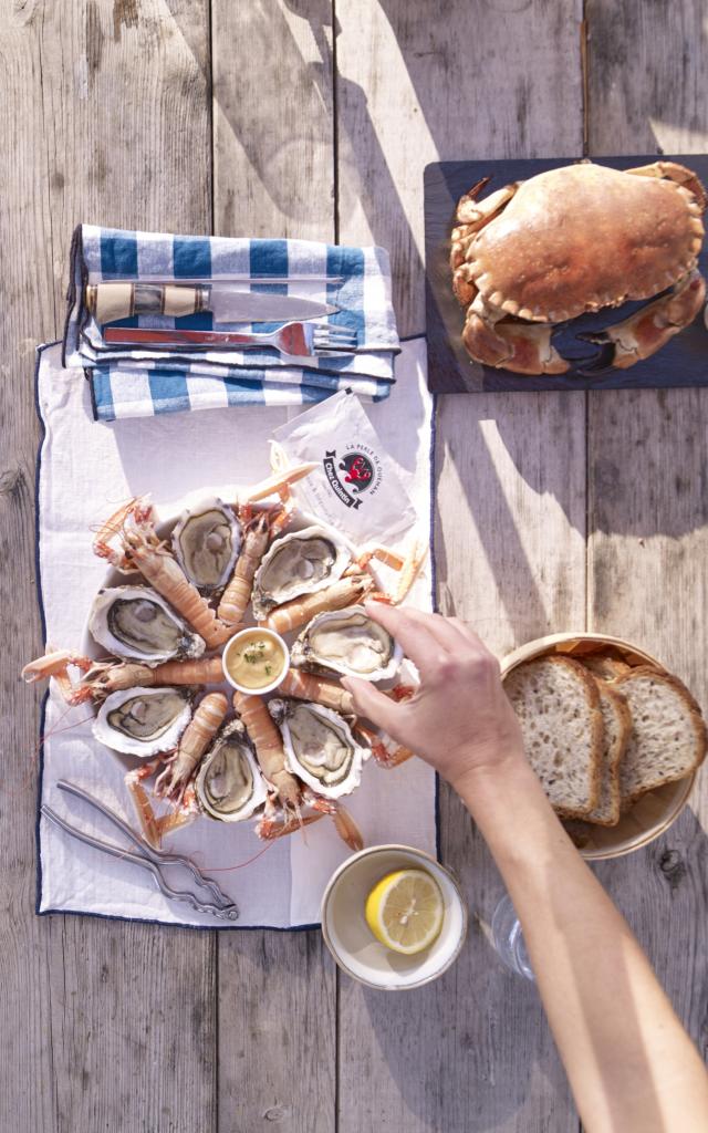 Assiette de fruits de mer La Perle de Quéhan à Saint-Philibert