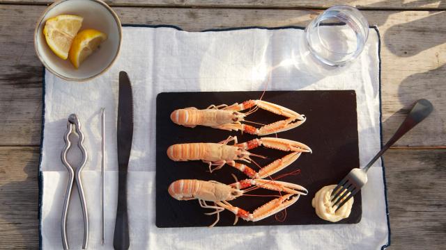 Assiette de langoustines