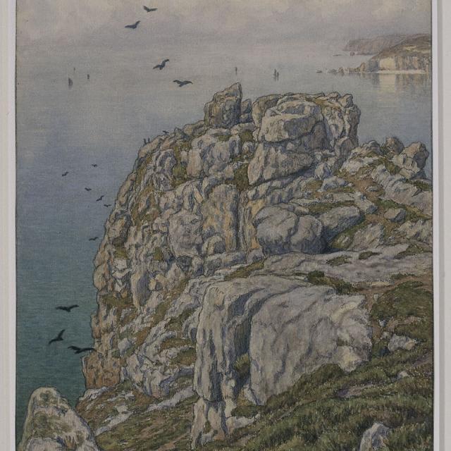 Henri Rivière - Morgat, Falaise de Port-Haor - Dessin - 1953.3.4