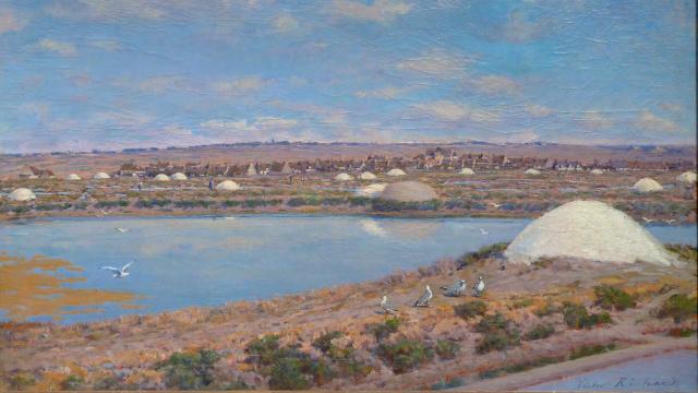 Victor L. Richard (1848-1914) - Au Pays du sel, Saillé, 1904 - Huile sur toile