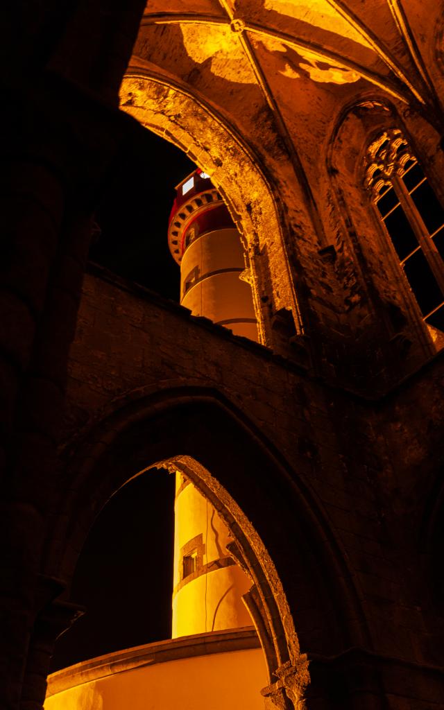 Pointe Saint-Mathieu - Le phare de nuit
