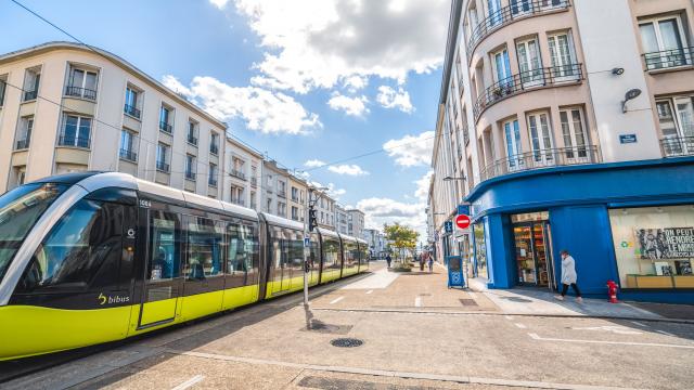 Tramway rue de Siam Brest