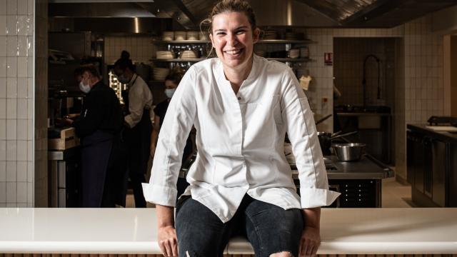 Virginie Giboire, cheffe étoilée du restaurant Racines, à Rennes