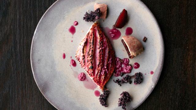 Assiette du restaurant gastronomique La Butte à Plouider