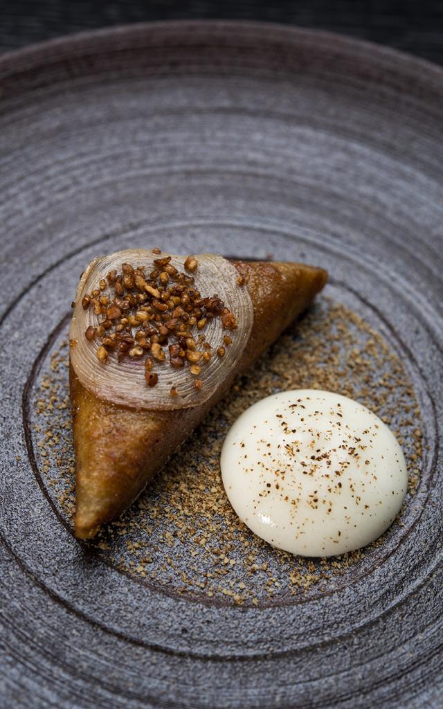 Assiette au restaurant gastronomique Maison Kervarrec - Saint-Grégoire