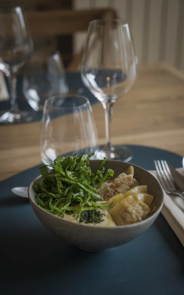 La Morinais - Restaurant à La Ferme - Tortellini de veau épinard sauce suprême